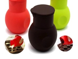 Jarrita silicona con tapa para chocolate